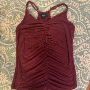 Burgundy colored Day trip top from Buckle